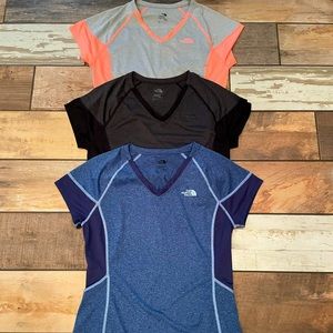 3 North Face V-neck tees